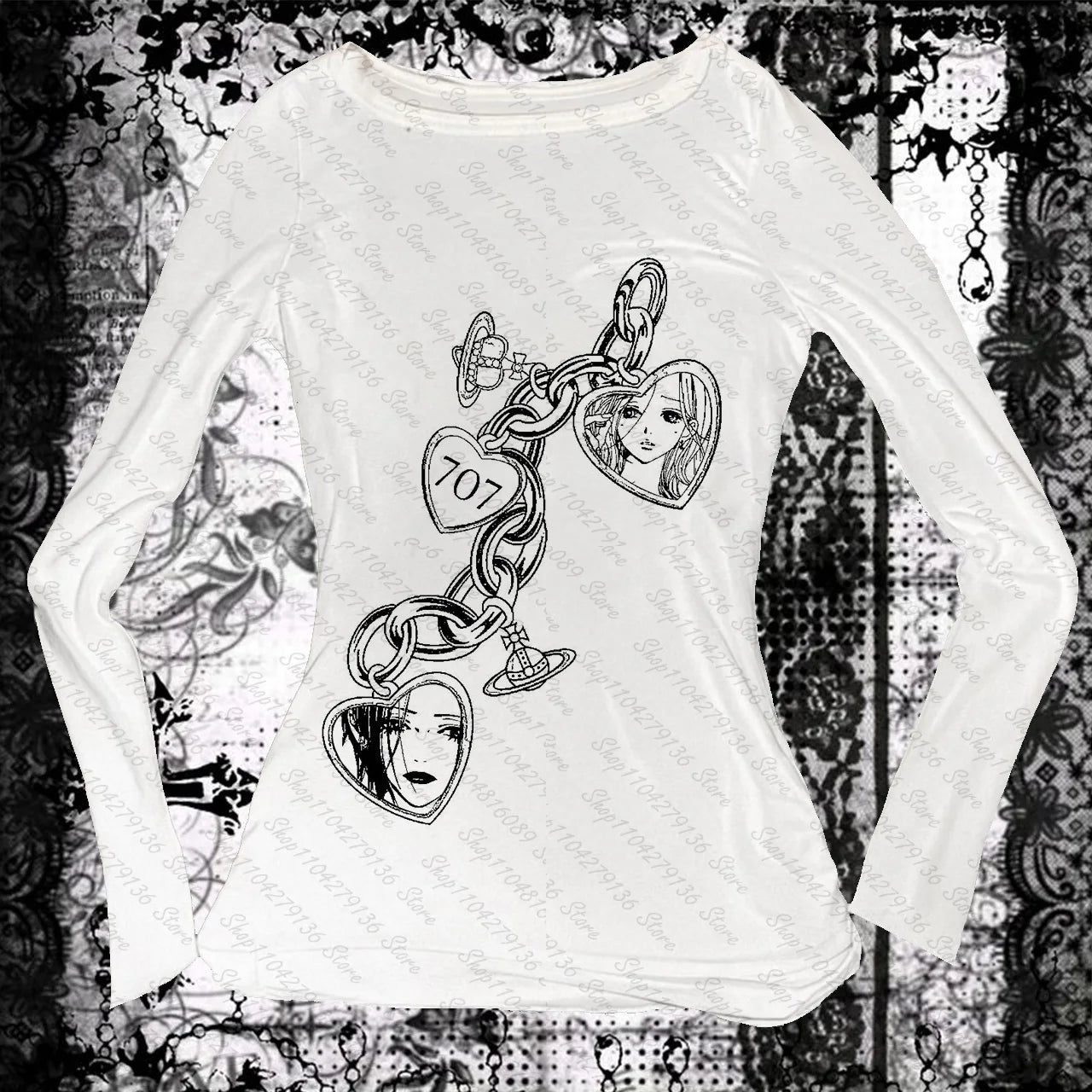2000s Y2k Nana Japanese Anime Summer Top 2025 Pattern Tank Top Anime Long Sleeve Casual Harajuku T-shirt