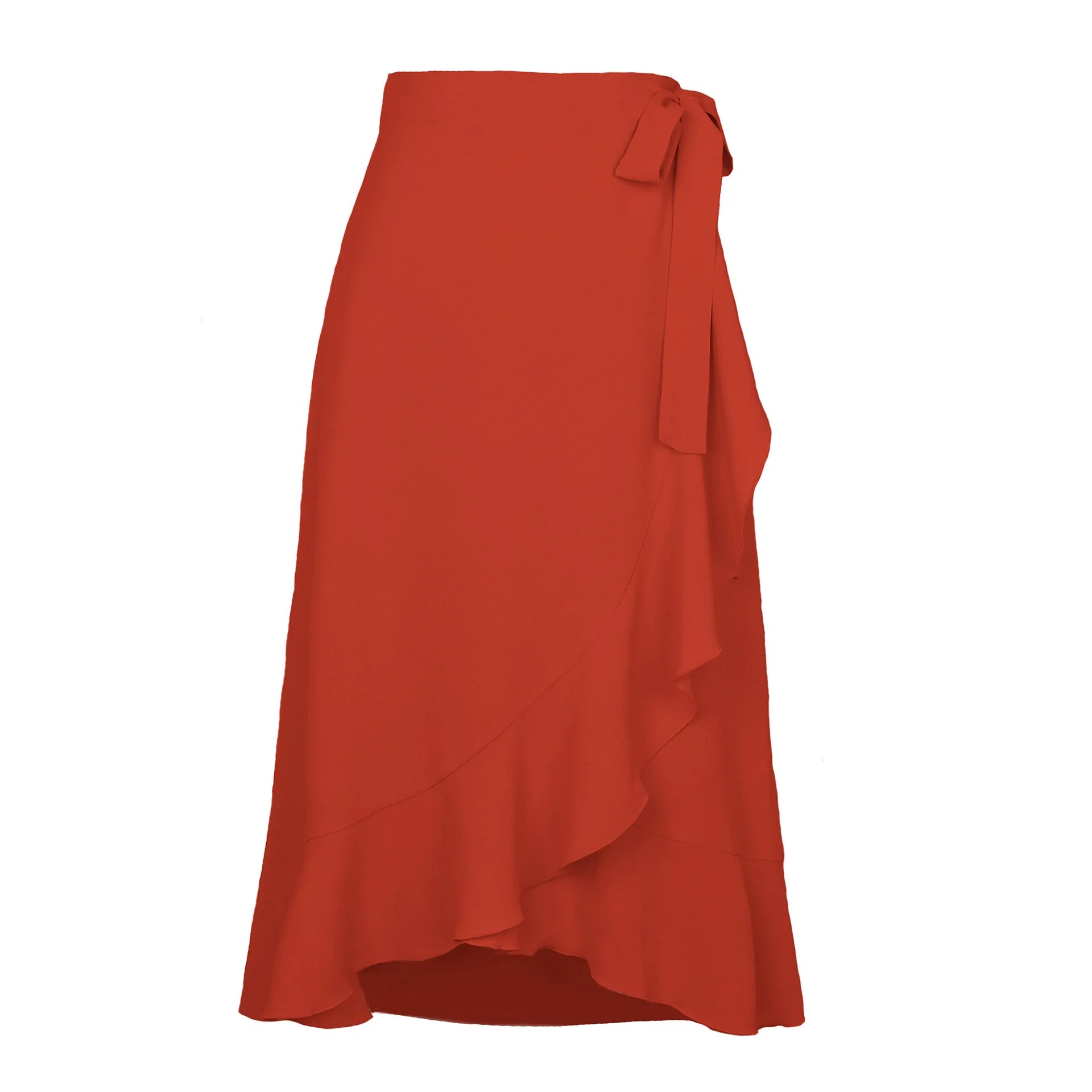 Long Skirts For Womens 2026 Summer Fashion Lace Up Ruffles Solid Color High Waist Bodycon Skirt Female Casual Chiffon Skirt