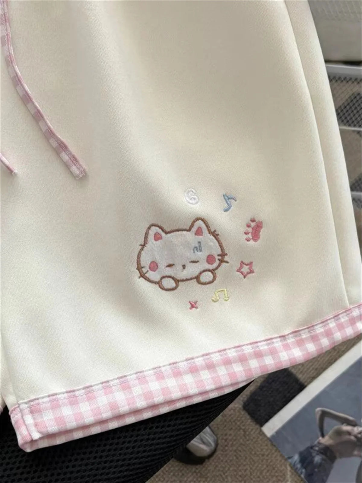Japanese Kawaii Lolita Style Shorts Women Sweet Cartoon Embroidery Star Print Short Pants Girls Y2k Cute Home Shorts Ropa Mujer