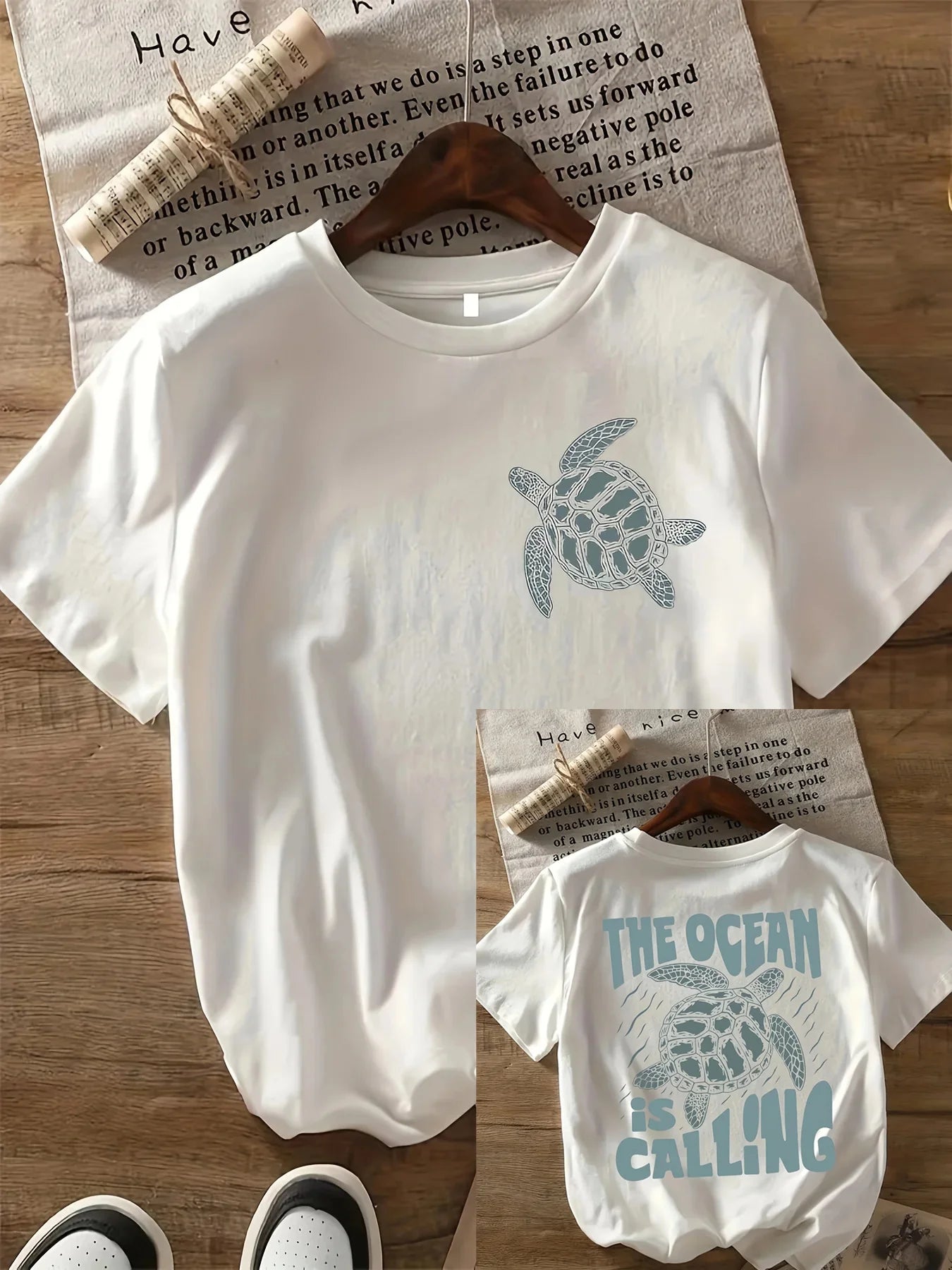 Vibrant Turtle Graphic Print T-Shirt Women Crew Neck Geometric Pattern Female Short Sleeve Casual Tee for Summer