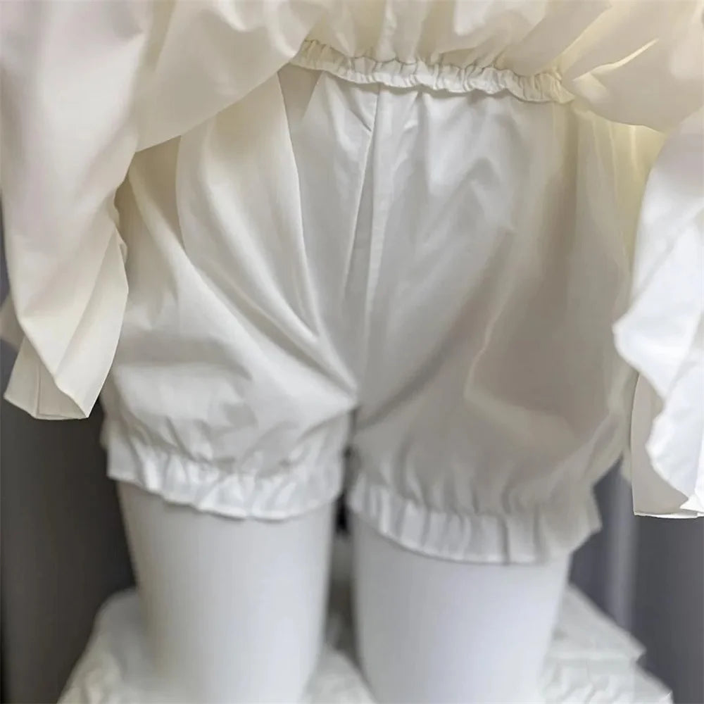 Sweet Lace Patchwork Slim Mini Skirts Lolita Sweet White Cake Skirt Women High Waist Japan Kawaii Spring Summer Ball Gown Skirt